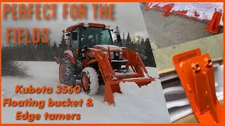 #kubota #edgetamers Snow Plowing with Kubota 3560 - Winter Workhorse