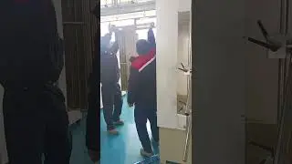 Automatic electrostatic powder coating of power transformer tank, using JOBON S20 powder coating gun