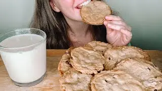 ASMR VEGAN CHOCOLATE CHIP COOKIES MUKBANG