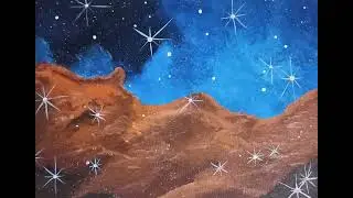 How to paint The Carina Nebula on a canvas