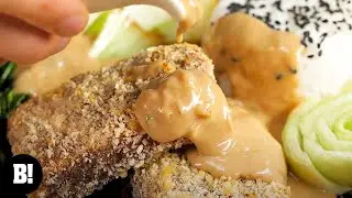 Protein Packed Vegan Tofu Steaks! (With Creamy Satay Sauce)