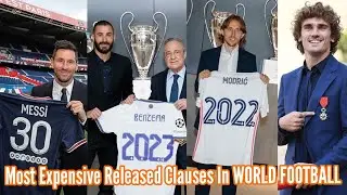 Top 5 Players Who Have the Highest Release Clauses In WORLD FOOTBALL