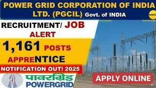 PGCIL 1161 Apprentice Jobs 2025 | Power Grid Corporation Vacancy | Apply Now | Job Alert @hunpoint 