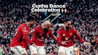 Amad And Mbeumo Join To Famous Dance Celebration With Cunha After Goal Against Fulham 🕺