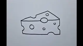 Cheese drawing, easy and slow drawing,  plastic crayon colours 
