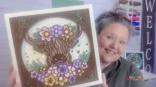 Highland Cow Layered 3D Paper Craft with Free SVG
