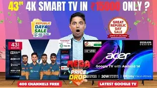 Top 5 Best 43 Inch 4K Smart TV Under ₹15,000 | Best 4K Smart TV in 2026 India | Amazon Sale