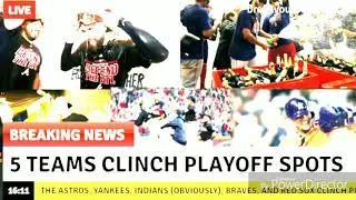 MLB Playoff News Episode #1 | 3 TEAMS CLINCH THEIR DIVISION!!