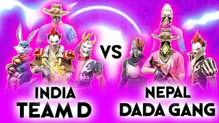 Team D Vs DaDa Gang | India Vs Nepal Best Free Fire Clash Squad Match | Can Dada Gang Defeat Team D?