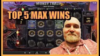 MONEY TRAIN 2 SLOT / TOP 5 RECORD MAX WINS! STREAMING HIGHLIGHTS!