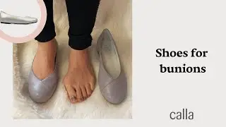 Charlotte - Silver. Comfortable flat shoes for bunions (hallux valgus) by Calla Shoes