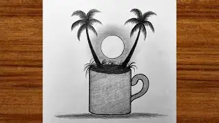Easy pencil sketch scenery drawing | Easy drawing ideas for beginners | Step by step drawing