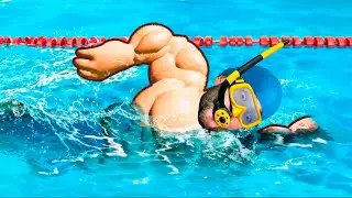 FICANDO MUSCULOSO para VENCER na NATAÇÃO do ROBLOX!