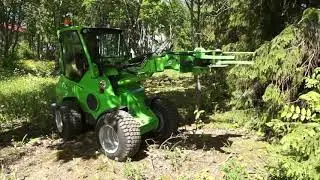 Avant Tree Shear Attachment on Avant Mini Loader