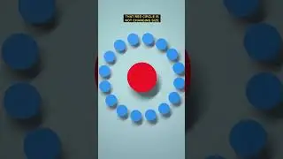 Dynamic Ebbinghaus illusion tricks your brain instantly #illusion #opticalillusion #mindblown