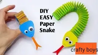 Amazing Paper Snake - Moving paper toys - How to Make a Paper Snake| #craftyboys #easy.
