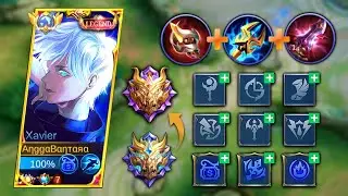 WHEN TOP 1 XAVIER GOJO SATORU USING ONE HIT BUILD & EMBLEM 2023 | GLOBAL XAVIER BUILD & EMBLEM
