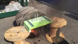 Kabelbox Abbrandversuch