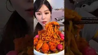 Paldo Bibimmen Ramyeon Spicy Chicken Noodle & Ramen Mukbang