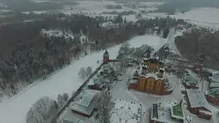 Kurem&auml;e klooster, aerial video 30.01.2018