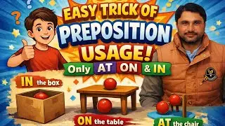 Easy method of preposition usage in at on 