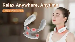 Portable Electric Neck and Shoulder Massager with Heat Therapy and Adjustable Intensity