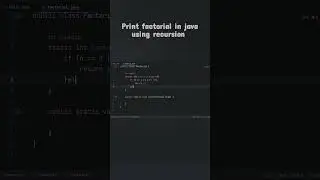 Print factorial in java using recursion | 
