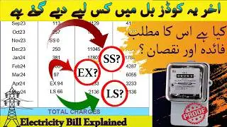 Electricity bill codes explained with examples and proofs | LS and EX code in electricity bill