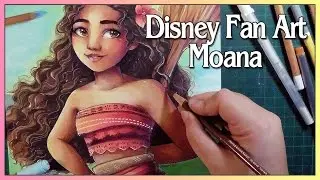 Disney FAN ART ✬ Moana ✬ Copic Marker Illustration ✬ by Sakuems