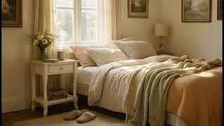 A gentle winter morning in the bedroom | cottagecore ambience