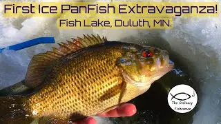 First Ice Pan Fish Extravaganza! Fish Lake, Duluth, MN S4 E1