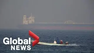 Damage to tanker 'consistent with limpet mine attack': U.S. Navy