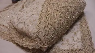 ARNG-4403 &ldquo;The Ceramic White&rdquo; Premium Designer Saree||Georgette Fabric||Crystals||Zari