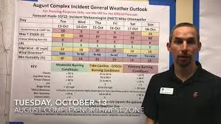 October 13, 2020 - August Complex Fire Weather Watch Update