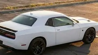 For Dodge Challenger 2015-2023 Gloss Black Sunshade Side Rear Window Louver