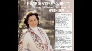 ELISABETH SODERSTROM RECITAL Edinburgh 1981 Martin Isepp, piano
