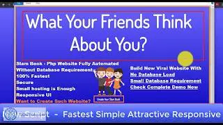 Slambook Friendship Questions Website Php Script | Viral Website Php Script Download
