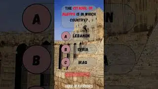 The Citadel of Aleppo is in which country? #CitadelOfAleppo #SyriaTrivia #HistoryQuiz