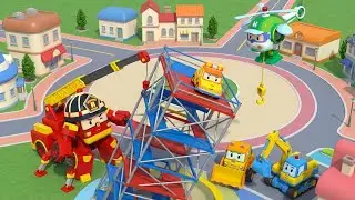 Scaffolding Collapse! High-Rise Rescue Mission!  Robocar Poli  Height Safety & Foundation Lessons