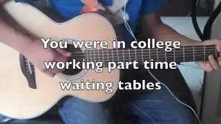 [HD] TAYLOR SWIFT - MINE LYRICS (ON SCREEN) INSTRUMENTAL ACOUSTIC GUITAR COVER