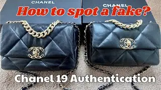 Chanel 19 Small Lambskin Gold Hardware &ndash; Real vs. Fake! How to Authenticate & Spot a Fake Chanel 🔍✨