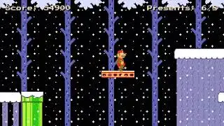 レトロ　ヒゲおじさん雪ふる世界をゆくアクション　Mario's Jolly Quest