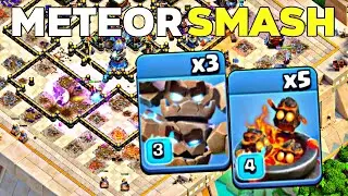 BEST TH18 META! Meteor Golem SMASH with Furnace = EASY 3 Stars Legends (New COC Update)