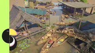 Thailand Floating Market! 🍛 - feat. Asian Water Monitors! 🦎⛵ | Speedbuild | Planet Zoo Tropical DLC