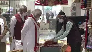 PM Narendra Modi visits Ekta Mall in Kevadia, Gujarat
