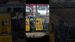 #shorts  Hot rolling steel bar line | TMT bar production process for annual output 1,000,000 tons.