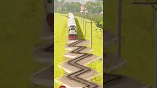 shocking zigzag train 😳 #youtubeshorts #trending #viral #satisfying #youtubeshorts #train #zigzag
