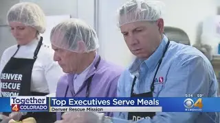 Executives Volunteer At Denver Rescue Mission