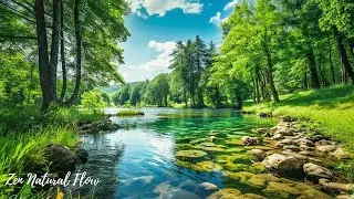 Calm Piano Music with Water Stream & Birds | Stress Relief, Study, Deep Sleep