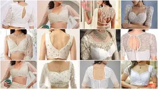 New White Blouse Designs 2025 Images | White Blouse Design | White Color Net Blouse Design